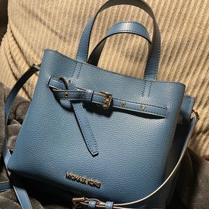 Michael Kors Emilia small blue satchel. Super cute in excellent condition.